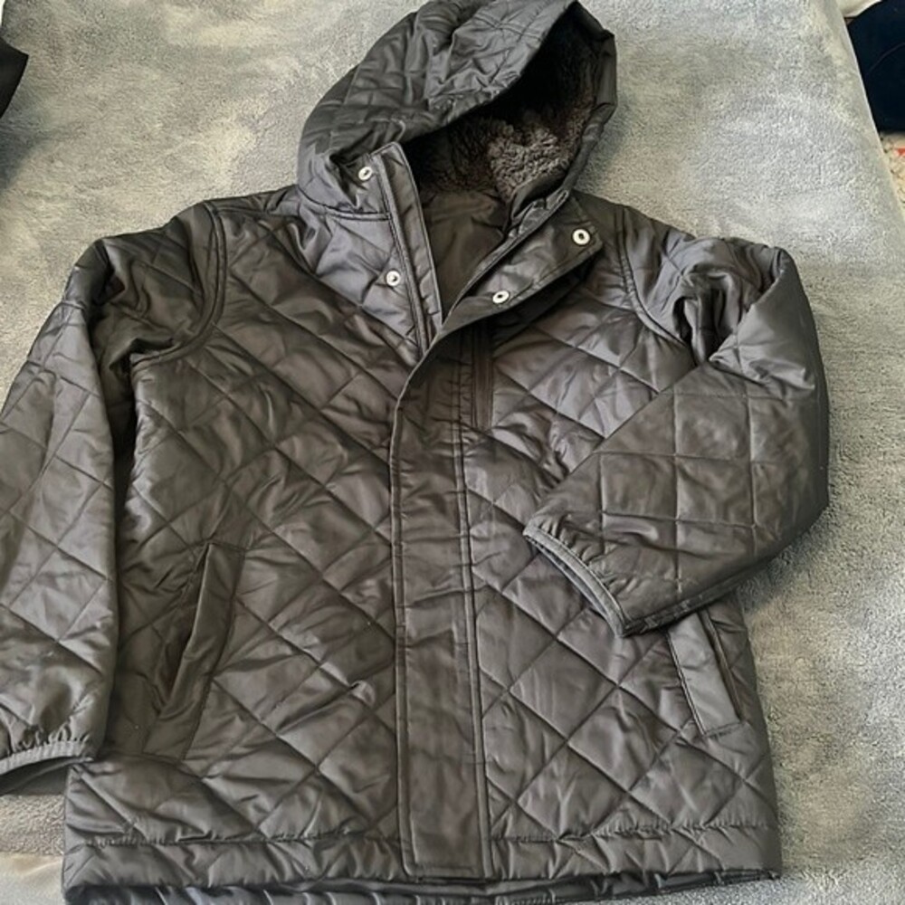 Old Navy Boys Puffer Jacket Black Size L Lightly Worn